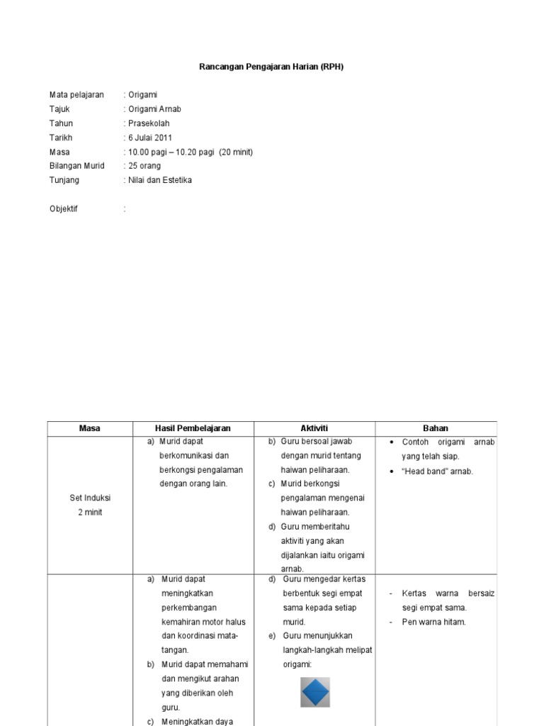 Rph Origami Arnab Pdf