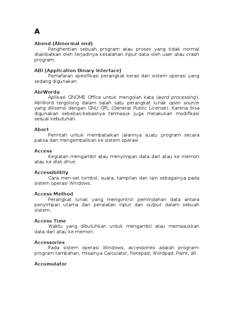 Istilah dan Konsep Dasar Komputer | PDF