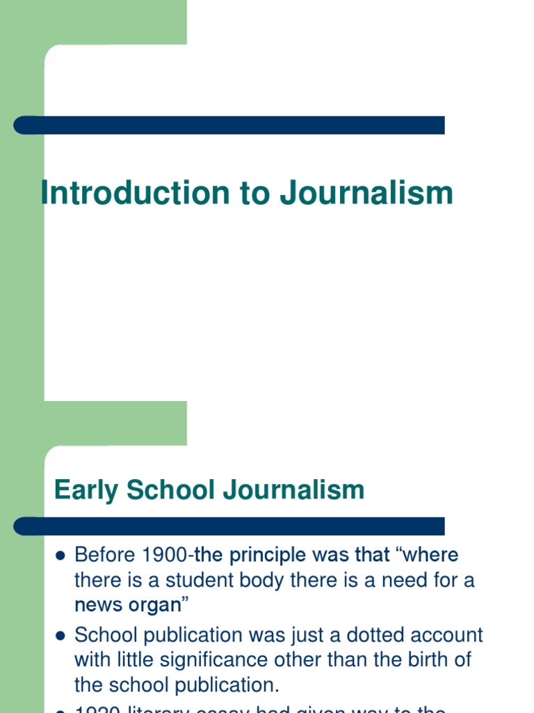 introduction_to_journalism.ppt Journalism News