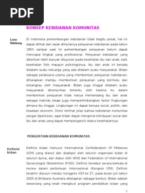 Konsep Dasar Kebidanan Komunitas