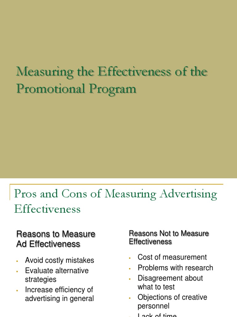 Measuring Ad Program Effectiveness | PDF