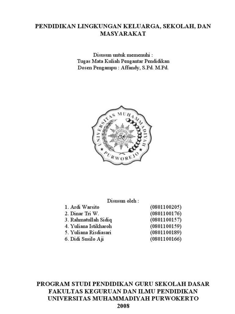 Pendidikan Lingkungan Keluarga dan Sekolah | PDF
