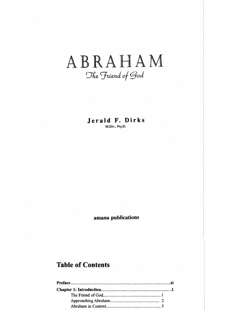 Abraham The Friend Of God Sarah Abraham - 
