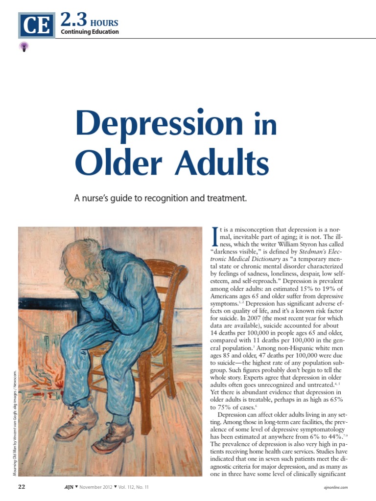 Depression in Older Adults.21 | PDF | Major Depressive Disorder ...