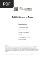 The Texas Debt Settlement Primer