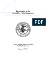 Investigation of the PR Police Dept. USDOJ  9/5/11