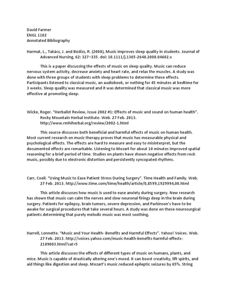 Annotated Bibliography Rough Draft | PDF | Sleep | Epilepsy
