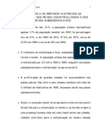 Os ritmos e períodos da urbanização nos países industrializados e subdesenvolvidos