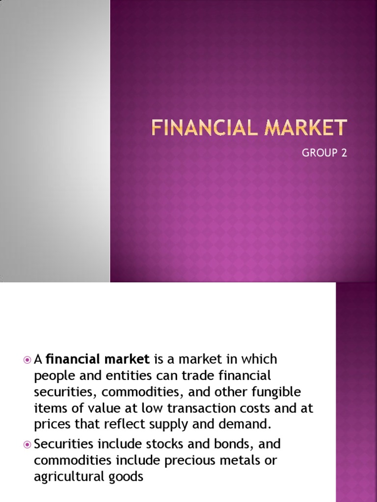 Financial Market | PDF | Finance & Money Management