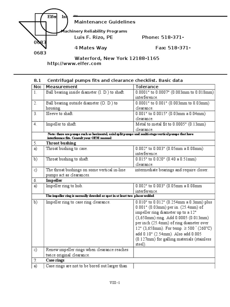 Pump Maintenance Guidelines | PDF | Business
