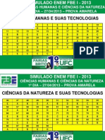 I Simulado Fbe Enem 2013 - Gabarito - 1 - Dia Prova Amarela PDF