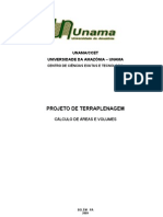 Projeto de Terraplenagem- Calculo de areas e Volumes