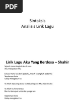 Sintaksis-Analisis Lirik Lagu