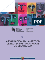 La Evaluacion en La Gestion de Proyectos