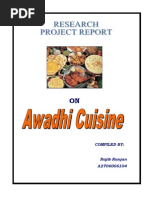 Download Research Project on Awadhi Cuisine by Rajiv Ranjan by rajivranjan0508 SN13889551 doc pdf
