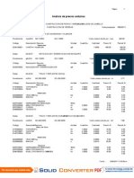 Costos Unitariso Pistas y Veredas