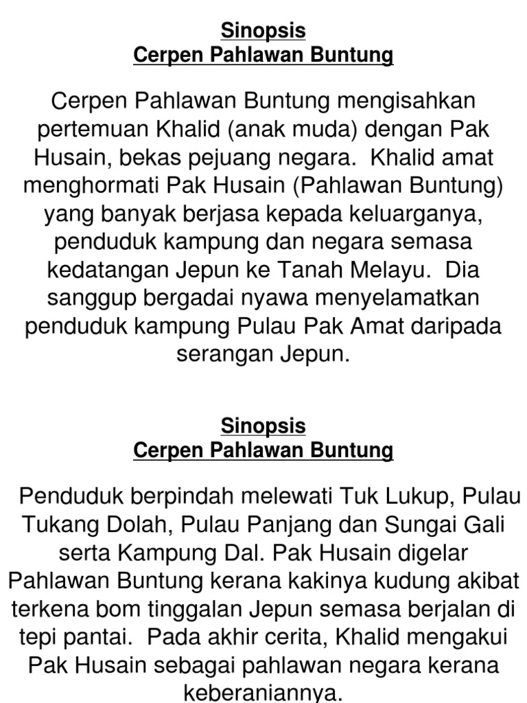 Cerpen Pahlawan Buntung Pdf