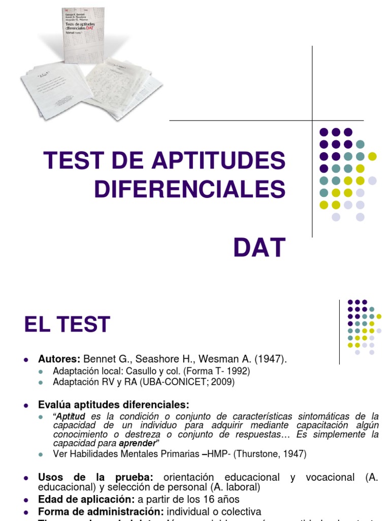 Test De Aptitudes Diferenciales