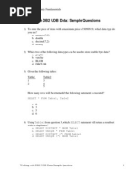 Working With DB2 UDB Data: Sample Questions: SELECT FROM Table1, Table2