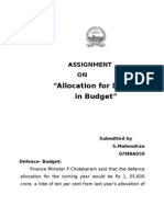 Allocation For Defence in Budget