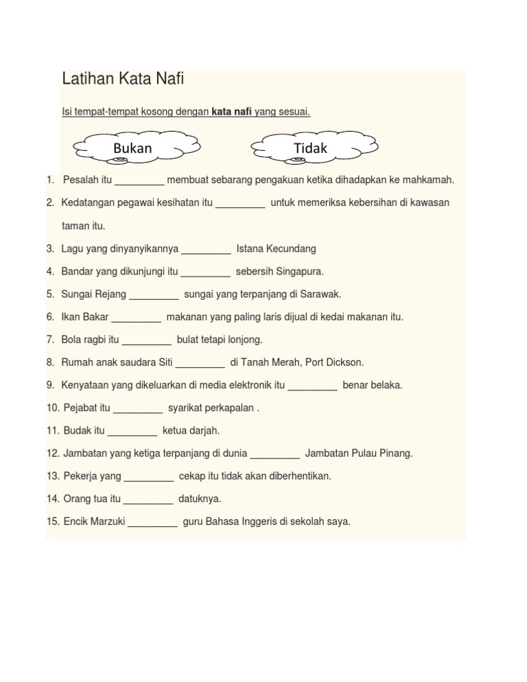 Latihan Kata Nafi Pdf