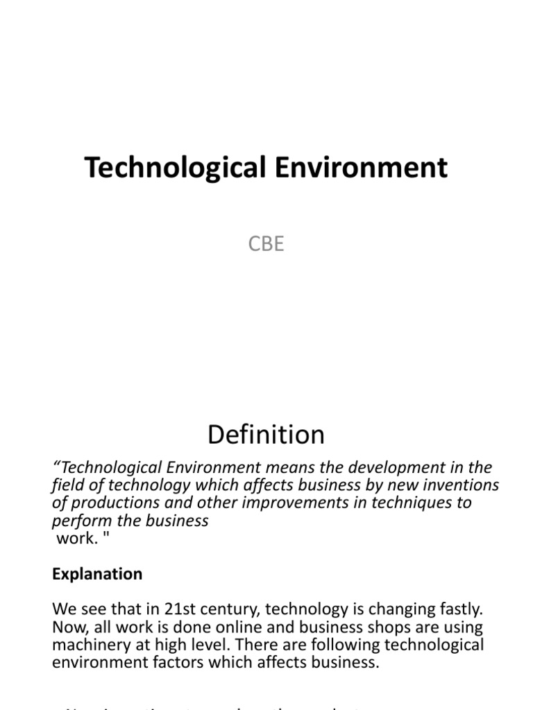 Technological Environment | PDF | Mergers And Acquisitions | Science ...