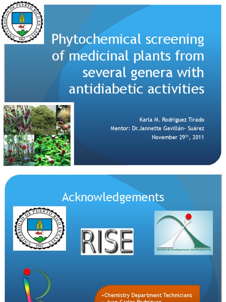 Phytochemical Analysis of Antidiabetic Plants | PDF | Thin Layer ...