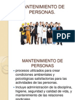 Mantenimiento de Personas