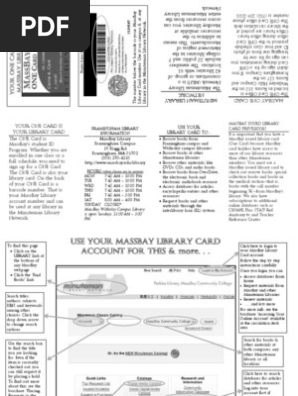 Library Card Brochure