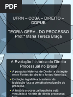 Evolução histórica do direito processual brasileiro