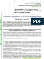 A List of Current Valid Blow Fly Names (Diptera Calliphoridae) in The Americas South of Mexico With Key To The Brazilian Species