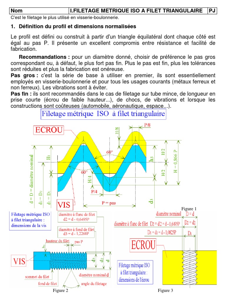 Filetage Metrique Iso, PDF, Outil de tour