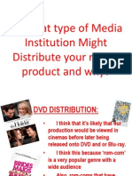 What Type of Media Institution Might Distribute Your Media Product and Why?