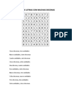 Sopa de Letras Con Muchas Decenas