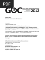 Download GDC 2013 Session Evaluation Feedback by Dino Ignacio SN138976888 doc pdf