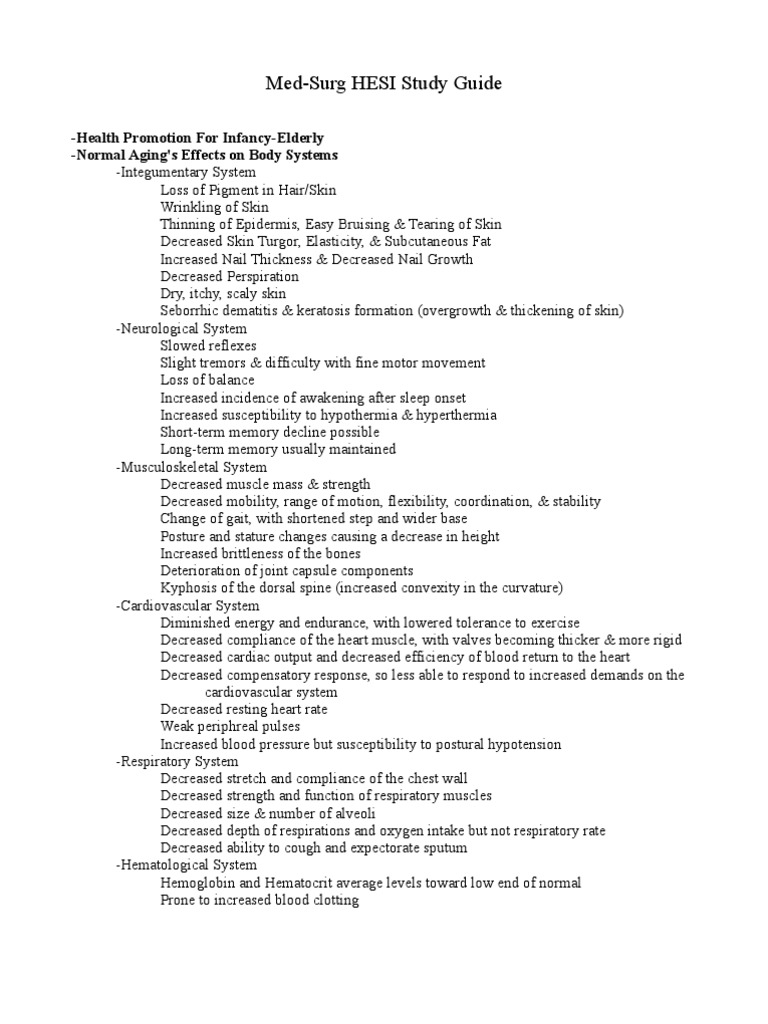MedSurg HESI Study Guide Peptic Ulcer Respiratory Tract