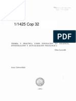 11425 LUCARELLI- Teoria y Practica Como Innovacion en Docencia, Investigacion y Actualizacion Ped