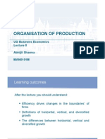 Lecture8 Organisation of Production Wk8