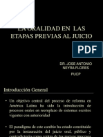 La Oralidad en Las Etapas Previas Al Juicio