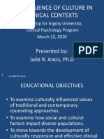 Culture and Clinical Contexts