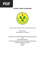 Download Makalah Analisis Regresi Linier Sederhana Zaki Hidayat by Naufa Dea SN139000012 doc pdf