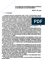 Uma Psicologia Social baseada no materialismo histórico e dialético