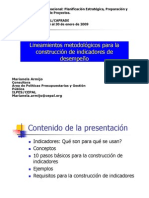 Lineamientos Metodológicos para La Construcción de Indicadores de Desempeño