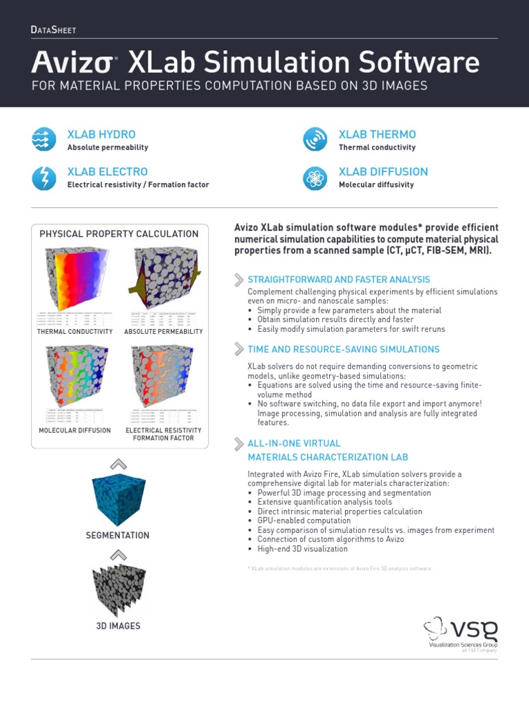 VSG Ds Avizo Xlab-Extensions PDF | PDF | Simulation | Thermal Conduction