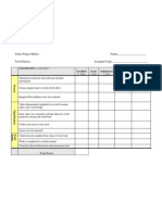 Video Rubric