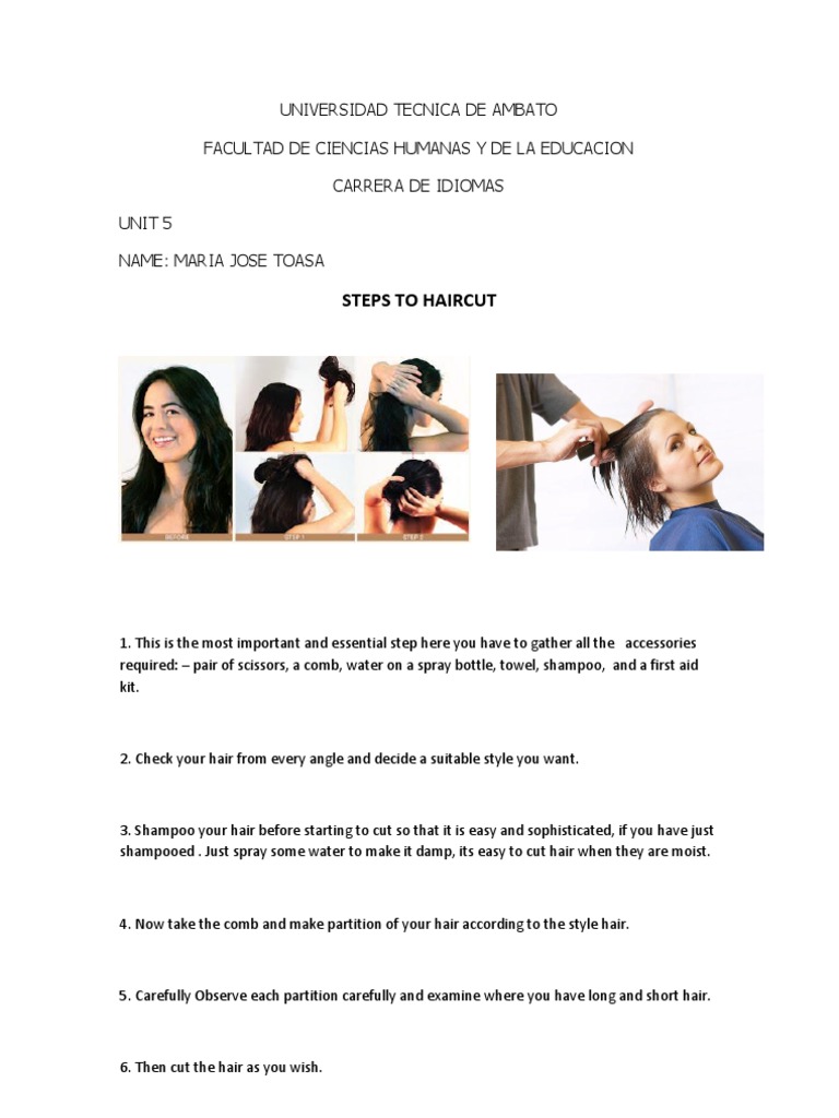 Steps for a Perfect Haircut Guide | PDF