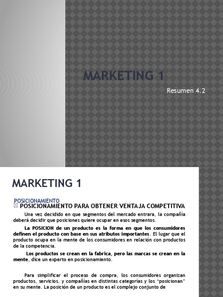 Estrategias de Posicionamiento en Marketing | PDF | Producto (Negocio ...