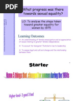 20.What Progress Was There Towards Sexual Equality