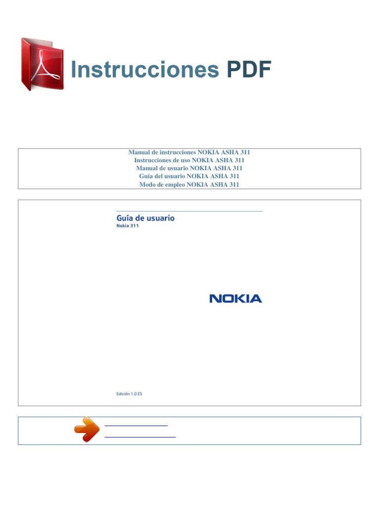 Manual De Instrucciones NOKIA ASHA 311 S | PDF | Nokia | Informática