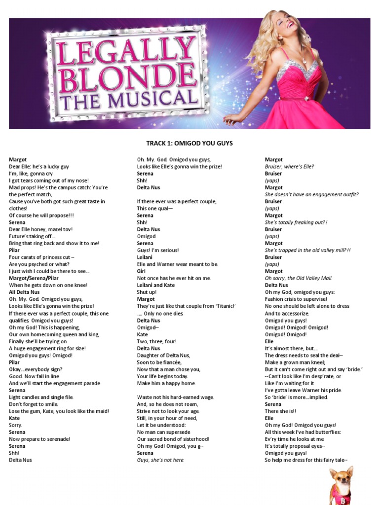 Legally Blonde Musical Pack Broadway Theatre Musical Theatre Awards